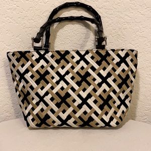Black white beige Talbots bag